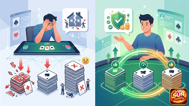 Người chơi nên tập trung chia đều sức mạnh giữa các chi để giảm nguy cơ thua toàn diện