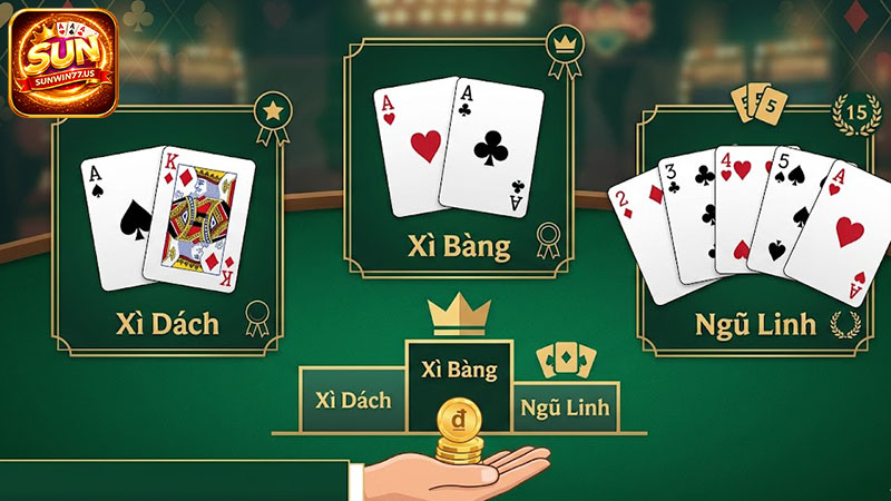 So sánh xì dách, xì bàng và ngũ linh là gì